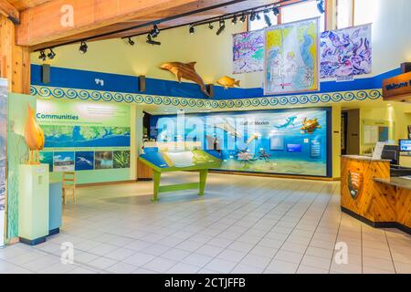 Besucherzentrum in der Davis Bayou Gegend der Gulf Islands National Seashore in Ocean Springs, Mississippi Stockfoto