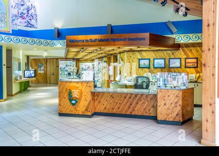 Besucherzentrum in der Davis Bayou Gegend der Gulf Islands National Seashore in Ocean Springs, Mississippi Stockfoto