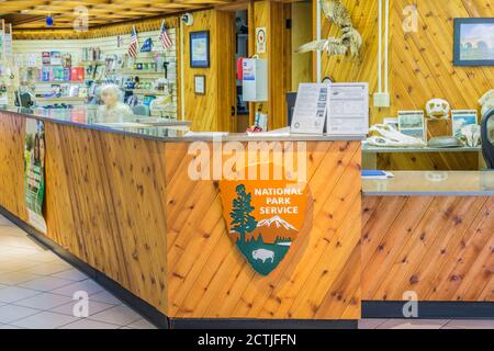 Besucherzentrum in der Davis Bayou Gegend der Gulf Islands National Seashore in Ocean Springs, Mississippi Stockfoto