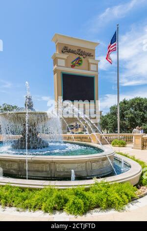 Schild am Beau Rivage Hotel und Casino in Biloxi, Mississippi Stockfoto