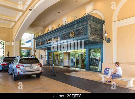 Fahren Sie den Eingang zum Beau Rivage Hotel und Casino in Biloxi, Mississippi, hoch Stockfoto