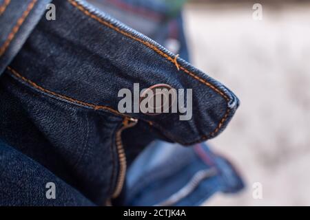 Nahaufnahme der Jeans-hose Stockfoto
