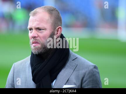 LONDON, ENGLAND - 22. FEBRUAR 2020: Eidur Gudjohnsen im Bild vor dem Premier League-Spiel 2019/20 zwischen dem FC Chelsea und dem FC Tottenham Hotspur in Stamford Bridge. Stockfoto