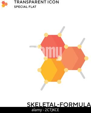 Symbol für den Vektor der Skelettformel. Flache Illustration. Vektor EPS 10. Stock Vektor