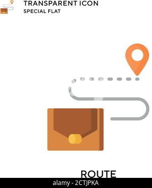 Routenvektor-Symbol. Flache Illustration. Vektor EPS 10. Stock Vektor