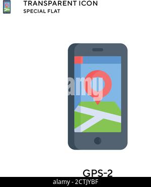 GPS-2-Vektorsymbol. Flache Illustration. Vektor EPS 10. Stock Vektor