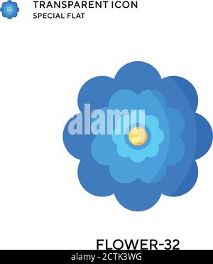 Blume-32 Vektor-Symbol. Flache Illustration. Vektor EPS 10. Stock Vektor