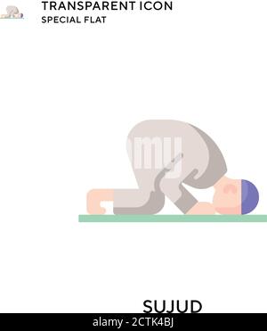 Sujud-Vektor-Symbol. Flache Illustration. Vektor EPS 10. Stock Vektor