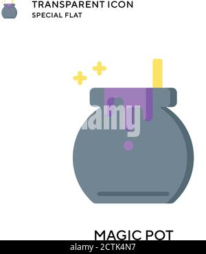 Vektorsymbol „Zaubertopf“. Flache Illustration. Vektor EPS 10. Stock Vektor