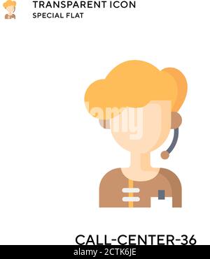 Vektorsymbol Call-Center-36. Flache Illustration. Vektor EPS 10. Stock Vektor