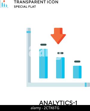 Analytics-1 Vektorsymbol. Flache Illustration. Vektor EPS 10. Stock Vektor
