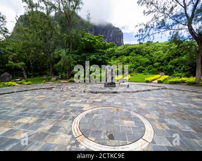 Mauritius, Denkmal der Sklavenstraße auf dem Berg Le Morne Brabant Stockfoto