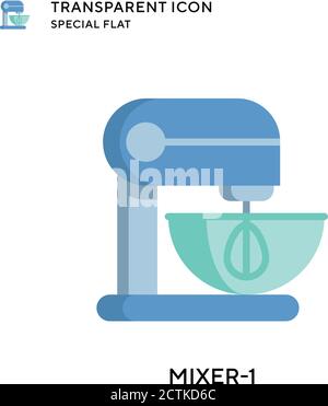 Vektor-Symbol für Mixer-1. Flache Illustration. Vektor EPS 10. Stock Vektor