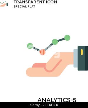 Vektorsymbol Analytics-5. Flache Illustration. Vektor EPS 10. Stock Vektor