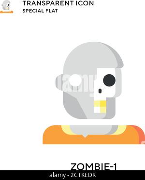 Zombie-1 Vektorsymbol. Flache Illustration. Vektor EPS 10. Stock Vektor