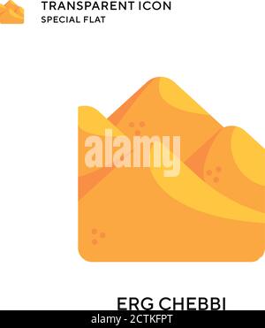 Erg chebbi Vektorsymbol. Flache Illustration. Vektor EPS 10. Stock Vektor