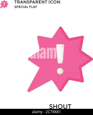 Vektorsymbol „Shout“. Flache Illustration. Vektor EPS 10. Stock Vektor