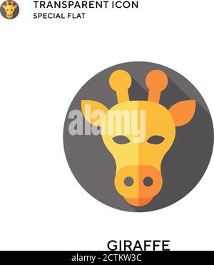 Giraffe-Vektor-Symbol. Flache Illustration. Vektor EPS 10. Stock Vektor