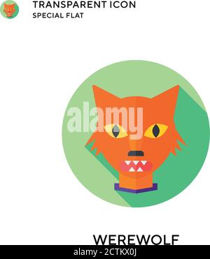 Werwolf-Vektor-Symbol. Flache Illustration. Vektor EPS 10. Stock Vektor