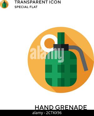 Vektorsymbol Handgranate. Flache Illustration. Vektor EPS 10. Stock Vektor
