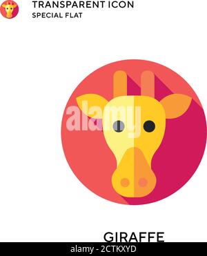 Giraffe-Vektor-Symbol. Flache Illustration. Vektor EPS 10. Stock Vektor
