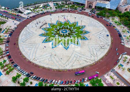 Luftaufnahme Von Oben Blick Auf Den Putra-Platz Putrajaya. Stockfoto