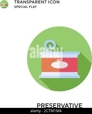 Vektorsymbol für Konservierungsmittel. Flache Illustration. Vektor EPS 10. Stock Vektor