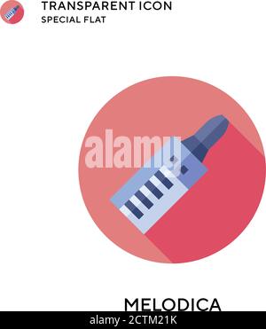 Symbol für Melodica-Vektor. Flache Illustration. Vektor EPS 10. Stock Vektor