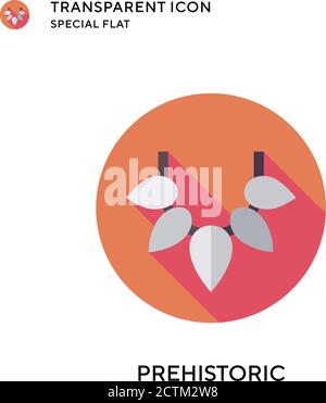 Prähistorisches Vektorsymbol. Flache Illustration. Vektor EPS 10. Stock Vektor