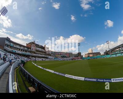 Ein Cricket-Spiel im Oval in London, Großbritannien Stockfoto