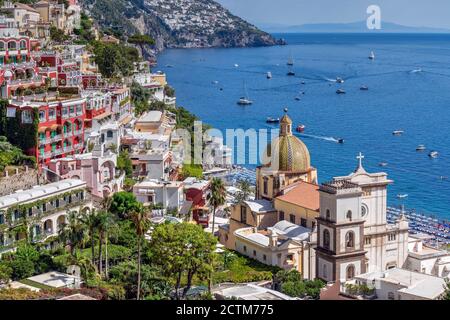 Positano, Amalfiküste, Kampanien, Italien Stockfoto