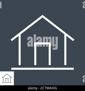 Home Thin Line Vektor-Symbol. Stock Vektor