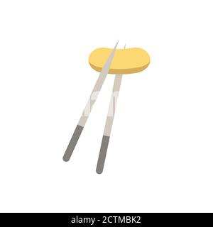 Symbol für Essstäbchen. Einfaches Element aus der Meeresnahrung Sammlung. Creative Chopsticks Symbol für Web-Design, Vorlagen, Infografiken und vieles mehr Stock Vektor