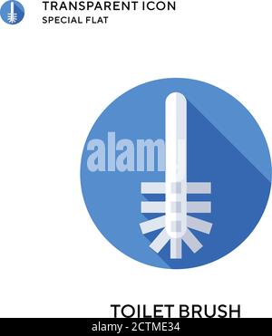 Vektorsymbol für Toilettenbürste. Flache Illustration. Vektor EPS 10. Stock Vektor