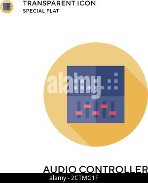 Vektorsymbol für Audio-Controller. Flache Illustration. Vektor EPS 10. Stock Vektor