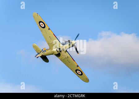 Der Sea Hurricane Mk IA war ein Hurricane Mk I modifiziert von General Aircraft Limited. Sie wurden modifiziert, um von katapulten bewaffneten Handelsschiffen getragen zu werden. Stockfoto