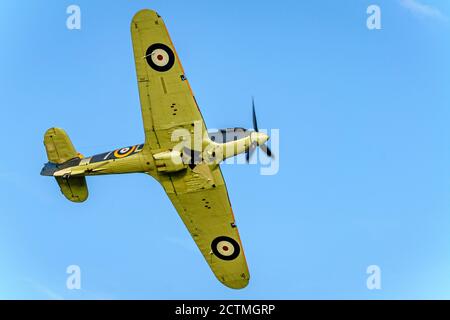 Der Sea Hurricane Mk IA war ein Hurricane Mk I modifiziert von General Aircraft Limited. Sie wurden modifiziert, um von katapulten bewaffneten Handelsschiffen getragen zu werden. Stockfoto