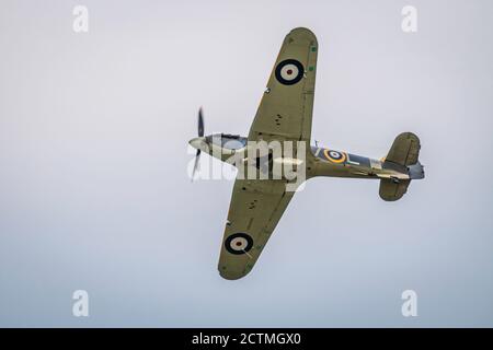 Der Sea Hurricane Mk IA war ein Hurricane Mk I modifiziert von General Aircraft Limited. Sie wurden modifiziert, um von katapulten bewaffneten Handelsschiffen getragen zu werden. Stockfoto