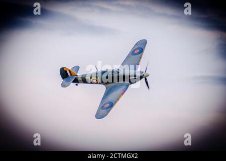 Der Sea Hurricane Mk IA war ein Hurricane Mk I modifiziert von General Aircraft Limited. Sie wurden modifiziert, um von katapulten bewaffneten Handelsschiffen getragen zu werden. Stockfoto