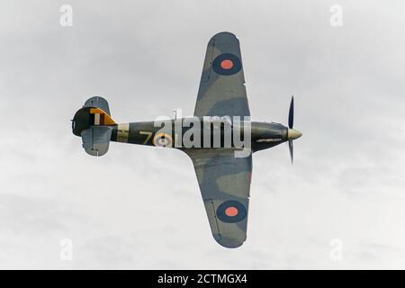 Der Sea Hurricane Mk IA war ein Hurricane Mk I modifiziert von General Aircraft Limited. Sie wurden modifiziert, um von katapulten bewaffneten Handelsschiffen getragen zu werden. Stockfoto