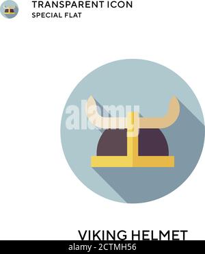 Viking Helm Vektor-Symbol. Flache Illustration. Vektor EPS 10. Stock Vektor