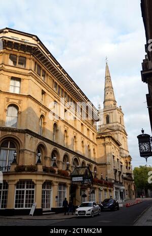 Grand Hotel und Christ Curch, Broad Street, Bristol. Stockfoto