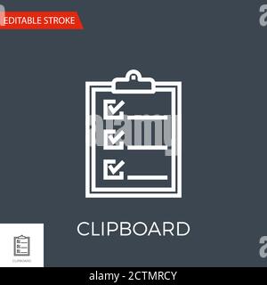 Vektorsymbol Zwischenablage Stock Vektor