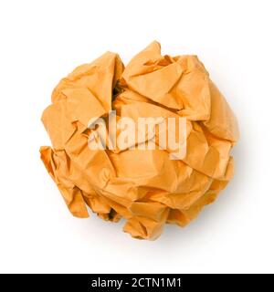 Orangefarbene Papierkugel Stockfoto