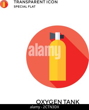 Vektor-Symbol für Sauerstofftank. Flache Illustration. Vektor EPS 10. Stock Vektor