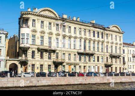 Sankt Petersburg, Russland – 15. Juni 2017. Historisches Gebäude, bekannt als das Haus von Bezobrazov oder Yafa Haus, in Sankt Petersburg Stockfoto