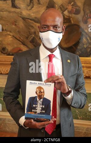 ABSHIR ADEN FERRO KANDIDAT SOMALISCHE PRÄSIDENTSCHAFTSWAHL Stockfoto