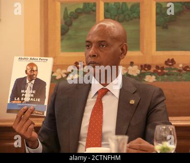 ABSHIR ADEN FERRO KANDIDAT SOMALISCHE PRÄSIDENTSCHAFTSWAHL Stockfoto