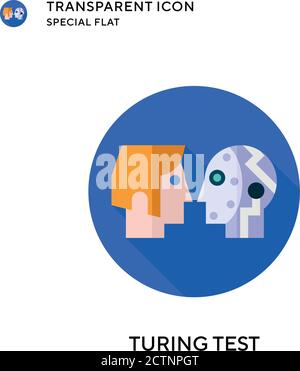 Vektorsymbol für Turing-Test. Flache Illustration. Vektor EPS 10. Stock Vektor