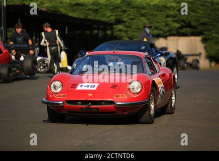 Ein roter 1973 Ferrari Dino 246 GT. Stockfoto